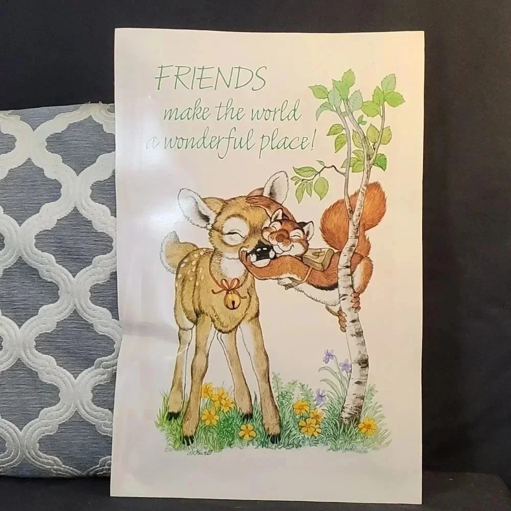 American Greetings large card inspirational Friends make the world a wonderful p